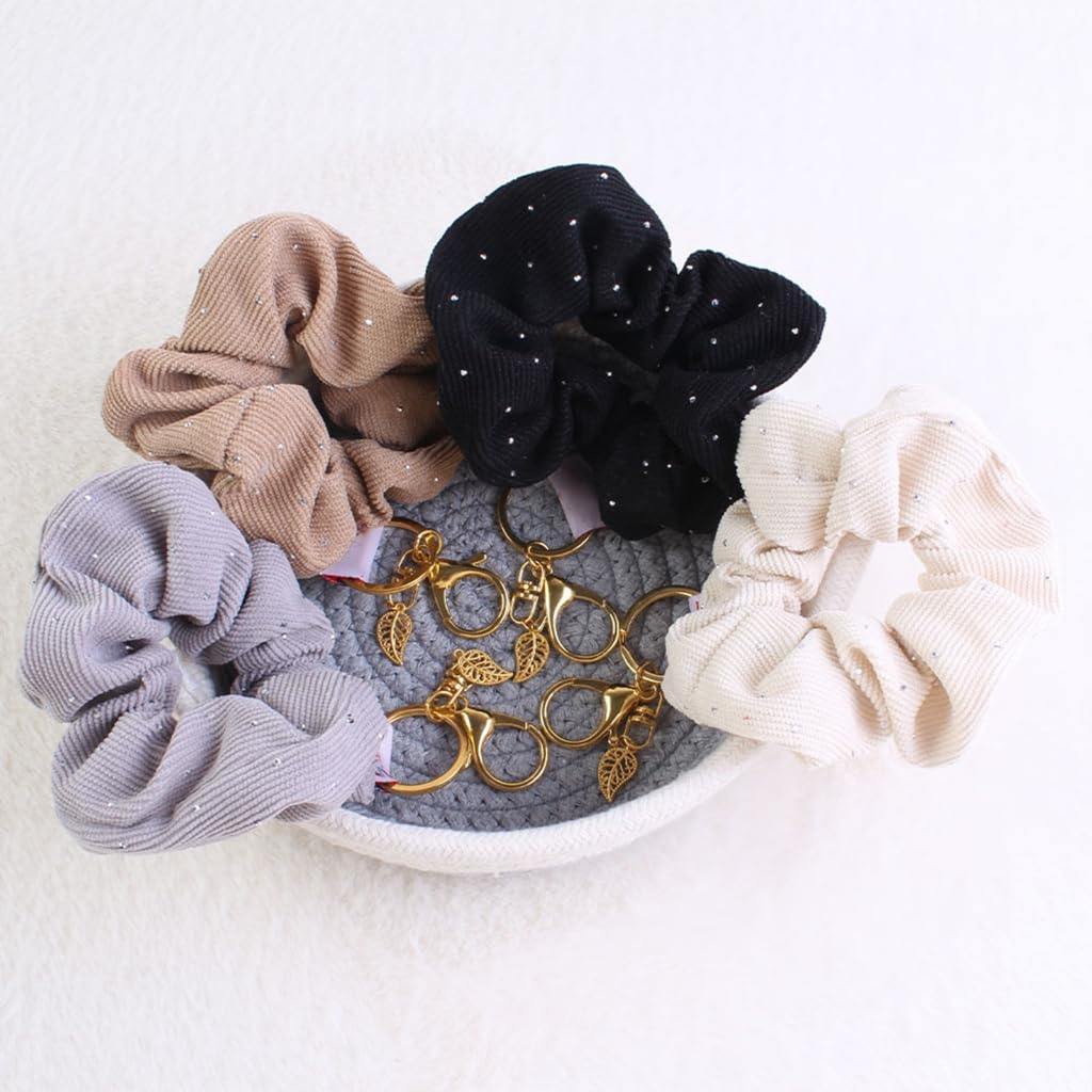 Amazon.co.jp: ファッショナブルなシュシュリストレットキーチェーン